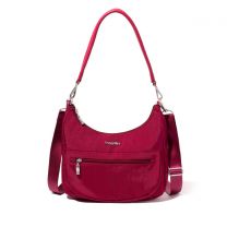 Baggallini Modern Pocket Half Moon Bag Beet Red - MHM800-B0296