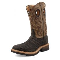 Twisted X Men's 12" Alloy Toe Western Work Boots Caiman Print/Bomber - MLCA003