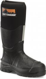 Matterhorn Men’s 16” Steel Toe Internal Metatarsal Guard PR Rubber Work Boot Black - MT202