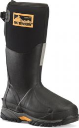 Matterhorn Men’s 16” Mud Jumper Steel Toe Internal Metatarsal Guard PR Rubber Work Boot Black - MT203