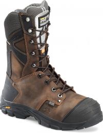 Matterhorn Men’s 10” Mainstay Aluminum Toe Waterproof D3O Internal Metatarsal Guard Work Boot Dark Brown - MT2570