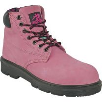 Moxie Trades Women's 6" Alice Steel Toe PR CSA Waterproof Work Boot Pink Nubuck -  MT50162