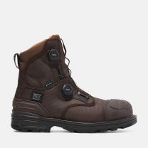 Timberland PRO Men's 8" Magnitude BOA Composite Toe Waterproof PPR Work Boot Dark Brown Ballistic Nylon - TB0A66MKELE