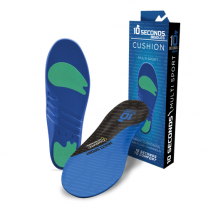 10 Seconds® Unisex Multi-Sport Cushion Insoles Blue (1 pair) - 170G