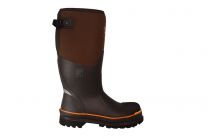 DRYSHOD WORK Men's Nanotoe Protect Gusset Composite Toe Waterproof Work Boot Brown/Orange - NTG-UH-BR