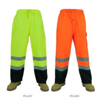 3A SAFETY Unisex Hi-Vis Reflective Waterproof Pants Lime Green - PE4201