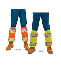 3A SAFETY Unisex Hi-Vis Mesh Shin Reflectors Orange - PE4400