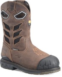 Phantom Rider Men's 11" Crater Non-Metallic Internal Metatarsal Guard EH Composite Toe Wellington Work Boot Brown/Black - PH5031