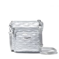 Baggallini Modern Pocket Crossbody Silver Metallic Quilt - POK730-B0102