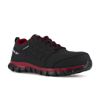 Reebok Work Men's Sublite Cushion Composite Toe ESD Athletic Work Shoe Black/Red - RB4058