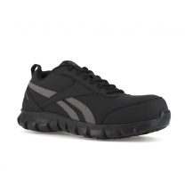 Reebok Men's Sublite Cushion Safety Toe Athletic Work Shoe Black/Grey  - RB4120