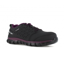 Reebok Work Women's Sublite Cushion Composite Toe ESD Athletic Work Shoe Black/Plum - RB492