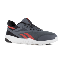 Reebok Work Men's Flexagon Force XL Composite Toe ESD Athletic Work Shoe Grey/Red  - RB5443