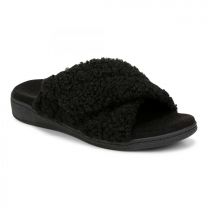 Vionic Women's Relax II Slippers Black Faux Shearling - J0895F1001