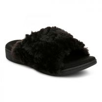 Vionic Women's Relax II Slippers Black Faux Fur - J0895F4003