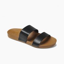 Reef Womens Sandals Vista | Vegan Leather Slides for Women With Cushion Bounce Footbed