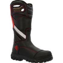 ROCKY Women's 14" Code Red Structure NFPA Rated Waterproof HR EH SR PR Pull-on Composite Toe Fire Boot Black - RKD0092