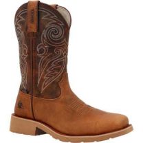 ROCKY Men's 12" Monocrepe Waterproof EH SR Full-grain Leather Soft Toe Work/Duty Bronze Brown - RKW0438