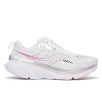 Saucony Women's Guide 18 Running Shoe White/Fuchia - S10998-160