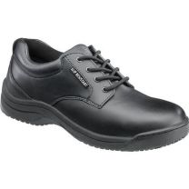 SkidBuster Women's Slip Resistant Oxford Black Leather - S5076