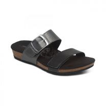 Aetrex Women's Daisy Black Adjustable Slide - SC540W