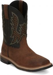 JUSTIN WORK Men's 11" Bolt Nano Composite Toe Work Boot Brown/Black - SE4113