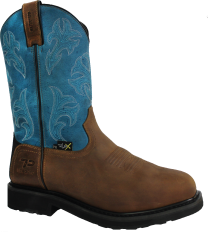 TEGOPRO Men's Kayce Western Met Guard PR Work Boot Brown/Blue - T40629