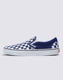 VANS Unisex Classic Slip-On Checkerboard Shoe Beacon Blue - VN000BVZBYM