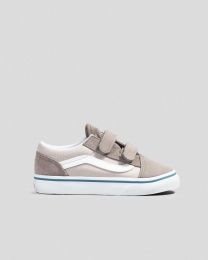 VANS Unisex Toddlers' Old Skool V Shoe Two-Tone Driftwood - VN000CPZD3Y