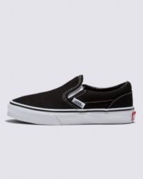 VANS Unisex Kids' Classic Slip-On Shoe Black/True White - VN000ZBU6BT