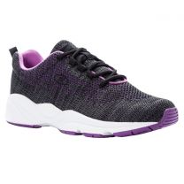 Propet Women's Stability Fly Athletic Shoe Black/Berry Mesh - WAA072MBBY