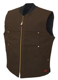 Tough Duck Men's Moto Vest Dark Brown - WV04-DKBR