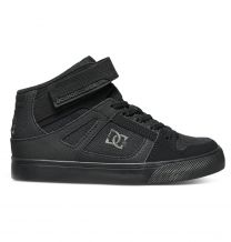 DC Shoes Unisex Kids' Pure High Elastic Lace High-Top Shoes Black/Black/Black - ADBS300324-3BK