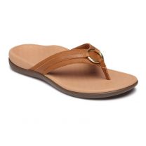 Vionic Women's Aloe Toe Post Sandal Mocha Leather - 10010887904