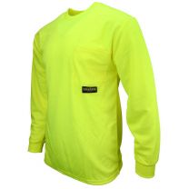 Radians Men's Non-Rated Long Sleeve T-shirt with Max-Dri™ Hi-Vis Green - ST21-NPGS