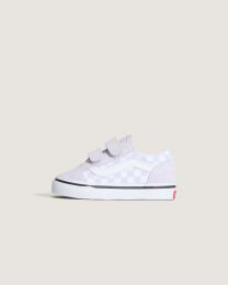 Vans Kids Old Skool V Sneaker, Color Theory Checkerboard Lilac Mist