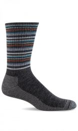 Sockwell Men's Camp Stripe Crew Essential Comfort Socks Charcoal - LD78M-850