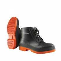 DUNLOP 6" SureFlex PVC Steel Toe Waterproof Lace Up Work Boot Grey/Orange - 87981