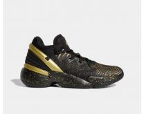 Adidas Men's D.O.N. Issue 2 Basketball Shoe Core Black/Gold Metallic/Footwear White - FX7108