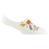 Darn Tough Women's Topless Garden Party No Show Hidden Lightweight Sock White - 6072-WHITE