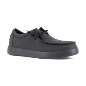 VOLCOM WORKWEAR Men's Chill Leather Skate Inspired Composite Toe Slip Resistant Slip-On Casual Work Shoe Black - VM30810