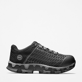 Timberland PRO Women's Powertrain Sport Alloy Toe ESD Athletic Work Shoe Black/Grey - TB1A1B7F001