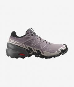 Salomon Women's Speedcross 6 Wide Trail Running Shoe Moonscape/Black/Ashes Of Roses - L41763200