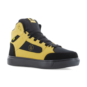 VOLCOM WORKWEAR Men's Evolce Skate Inspired Composite Toe Internal Metatarsal Guard High Top Work Shoe Wheat/Black - VM30239