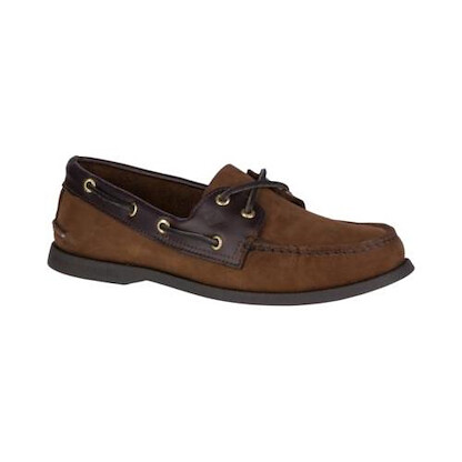 Sperry Men's Authentic Original 2-Eye Boat Shoe Brown Buck Leather - 0195412
