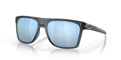 Oakley Men's Leffingwell Sunglasses Crystal Black/Prizm Deep Water Polarized (57 mm) - 0OO9100-910005 57