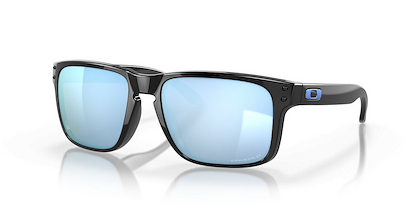 Oakley Men's Holbrook Sunglasses Polished Black/Prizm Deep Water Polarized (55 mm) - 0OO9102-9102C1 55