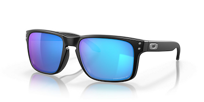 Oakley Men's Holbrook Sunglasses Matte Black/Prizm Sapphire Polarized (55mm) - 0OO9102-9102F0 55