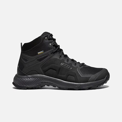 KEEN Men's Explore Mid Waterproof Hiking Boot Black/Magnet - 1021602