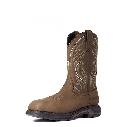 ARIAT WORK Men's 11" WorkHog XT Cottonwood Carbon Toe Work Boot Distressed Brown - 10038318